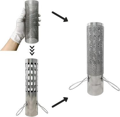 FIREHIKING 2.36" Spark Arrestor Stove Pipe with Filter Chimney Cap Screen for Camping Exhaust