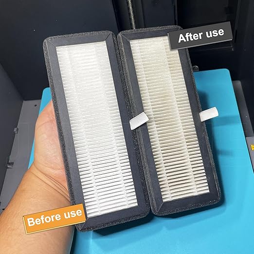 2 Pack HEPA 13 Activated Carbon Air Filter for Bambu Lab P2S 3D Printer - Replacement Filter for VOCs, PM2.5, Ultrafine Particles & Odors