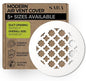 SABA Home Decor Air Vent Cover Grille - Acrylic Plexiglass 4 Round Duct Opening (5.5 Round Overall) White Finish Decorative Register Covers for Walls and Ceilings NOT for Floor USE, Venetian (2PCs)