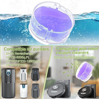 Odor Neutralizer Cartridge Replacement for Shark AZ3000 AZ3002 HZ3000 HZ3002 HZ702 IZ862H IZ562H ZD550 ZU102 LA702 Odor Elimination Replacement 1541FC3000(Pack of 4pcs,Lavender)