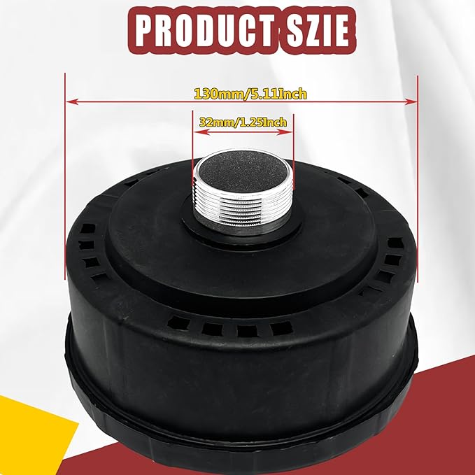 generic 1pcs 32mm/1.25Inch Air Compressor Noise Reducer Silencer Filter,Plastic Shell Round Muffler Filter, Black