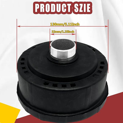 generic 1pcs 32mm/1.25Inch Air Compressor Noise Reducer Silencer Filter,Plastic Shell Round Muffler Filter, Black