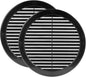 Vent Systems 8" Inch (Opening Dimensions) - Pack of 2 - Black Soffit Vent Cover - Plastic Round Air Vent Grille - Built-in Mesh Screen - HVAC Register Louver for Bathroom, Home, Kitchen