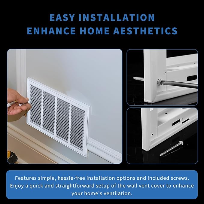 24 x 14 Return Air Grille [Duct Opening Size],Return Air Vent Cover for Wall Or Ceiling,Steel Return Air Filter Grilles Removable Face/Door for 1 Inch Filters (24"W x 14"H [Duct Opening])