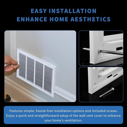 20x12 Return Air Grille [Duct Opening Size],Return Air Vent Cover for Wall Or Ceiling,Steel Return Air Filter Grilles Removable Face/Door for 1 Inch Filters (20"W x 12"H [Duct Opening])