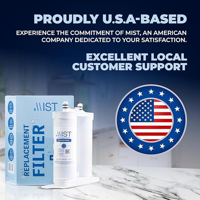 Mist WF2CB Water Filter Replacement for Frigdaire & Electrolux, Refrigerator Water Filter compatible with PureSource2, FC100, Kenmore 9916, 469916, EWF2CBPA, NGFC 2000-WF2CB (3 pack)