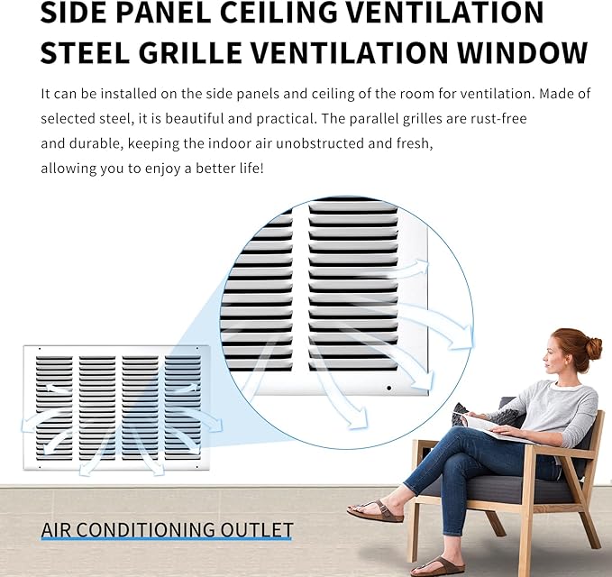 16x10 Return Air Grille(Duct Opening Size),Air Return Vent Cover,Flat Vent Cover,Rejillas De Aire Acondicionado Para Casa,Return Air Grilles,Outer Dimensions:17.75"Wx11.75"H(16"W x 10"H, Duct Opening)