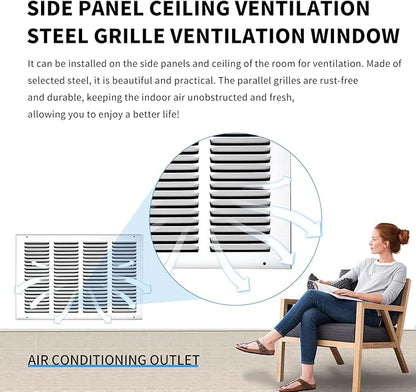 16x10 Return Air Grille(Duct Opening Size),Air Return Vent Cover,Flat Vent Cover,Rejillas De Aire Acondicionado Para Casa,Return Air Grilles,Outer Dimensions:17.75"Wx11.75"H(16"W x 10"H, Duct Opening)