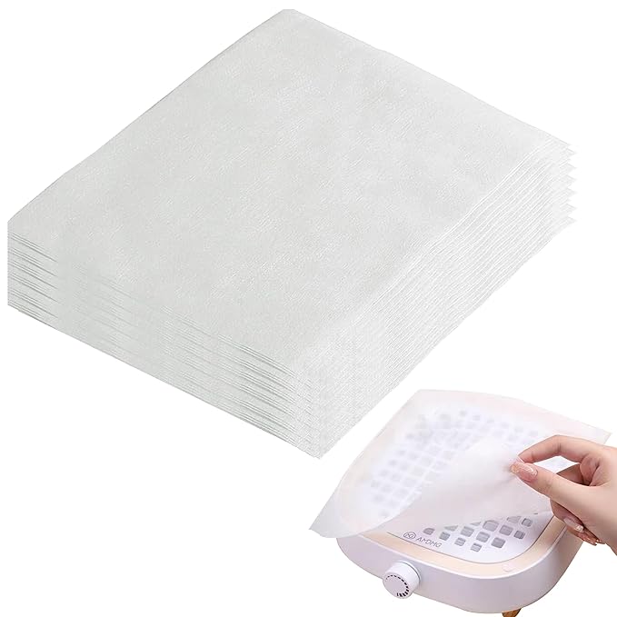 200 Sheets Nail Dust Collector Filter Paper Disposable Nail Dust Filters for Most of Nail Dust Collector Machine Nail Vacuum Dust Collector for Nail Salon Nail Supplies Accessories (white)