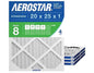 Aerostar 20x25x1 MERV 8 - 4 Count - High Efficiency Pleated HVAC, Furnace & Air Conditioner Filters - Removes Dust, Lint, Mold & Allergy-Causing Pollen