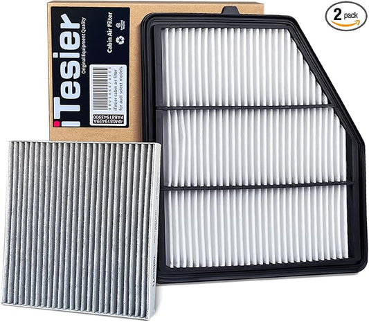Engine & Cabin Air Filter Kit for Altima (2.5L ONLY) 2019 2020 2021 2022 2023 2024 2025, OEM 16546-6CA0A, 272775NA1A, CA12551