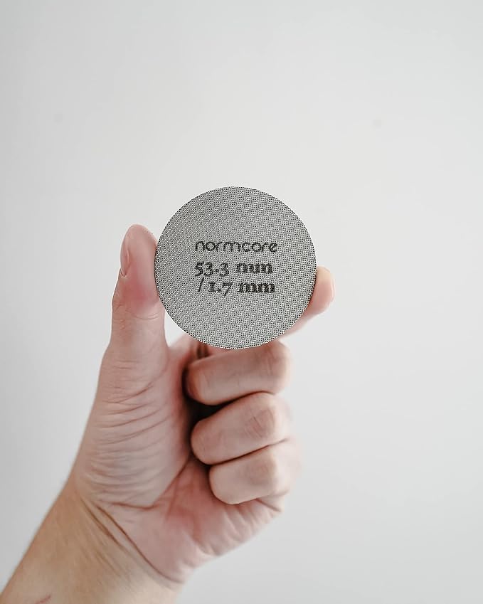Normcore 53.3mm Puck Screen - Lower Shower Screen - Metal Contact Screen for Espresso 54mm Portafilter Filter Basket - 1.7mm Thickness 150μm - 316 Stainless Steel (Pack of 2)