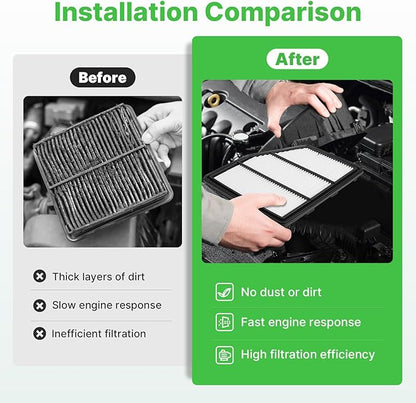 Engine+Cabin Air Filters Fit for 2019 2020 2021 2022 2023 2024 2025 2026 Nissan Altima 2.5L ONLY Engine Air Filter for My Car Replacement Accessories 272775NA1A CA12551