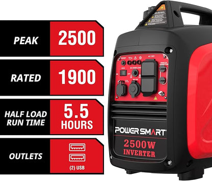 PowerSmart 2500-Watt Portable Inverter Generator with Quiet Technology