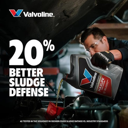 Valvoline Extended Protection High Mileage with Ultra MaxLife Technology 5W-30 Full Synthetic Motor Oil 5 QT, Case of 3