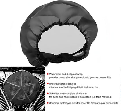 Waterproof Air Filter Rain Sock Dustproof Protective Cover for Harley Dyna Sportster Touring Softail Street Glide Fat Boy Road King Air Filter Cleaner Kits