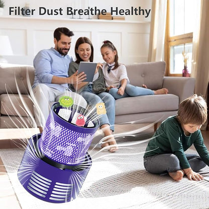 4 Pack Vacuum Filter Replacement Compatible with Dyson V10 Series Vacuum Cleaner, Cordless Vacuum Filter Accessories, Effective Cleaning, Home Cleaning Helper, 4 Rear-Filters (4)