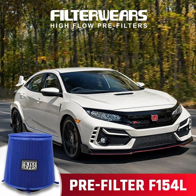 FILTERWEARS F154L Universal Water Repellent Cold Air Intake Pre-Filter - Large