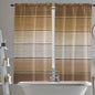 Vintage Brown Gradient Wood Grain Window Valance Curtains, Farmhouse Wood Barn Light Filtering Kitchen Valance with 3-inch Rod Pocket for Living Room Bathroom Bedroom,2 Panel,52x72In