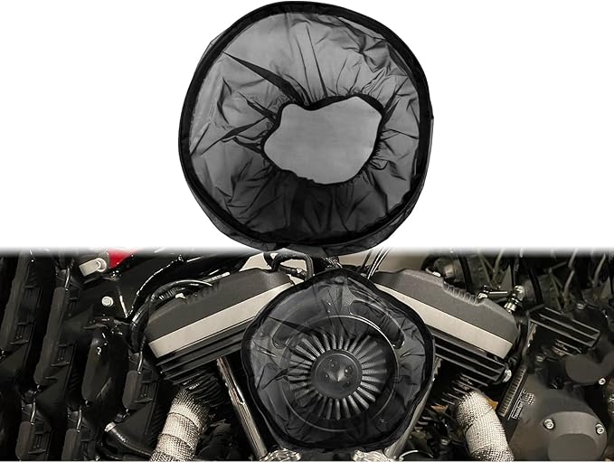 Air Filter Cover Motorcycle Waterproof Air Cleaner Rain Sock Dustproof Protective Air Intake Cover Fit for Harley Dyna Sportster Softail Touring Models