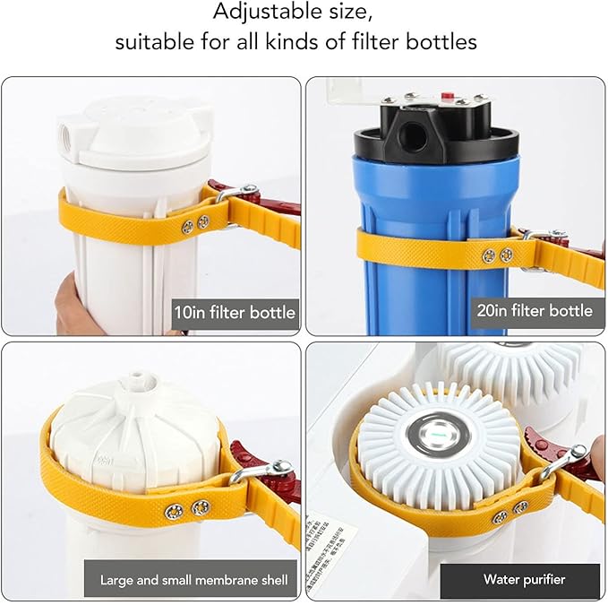 Filter Bottle Wrench, 10 Inch Universal Water Purifier Disassembly Tool, ABS Material, Adjustable 5-15cm Diameter, Non-Slip Handle