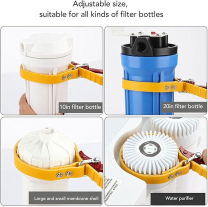 Filter Bottle Wrench, 10 Inch Universal Water Purifier Disassembly Tool, ABS Material, Adjustable 5-15cm Diameter, Non-Slip Handle