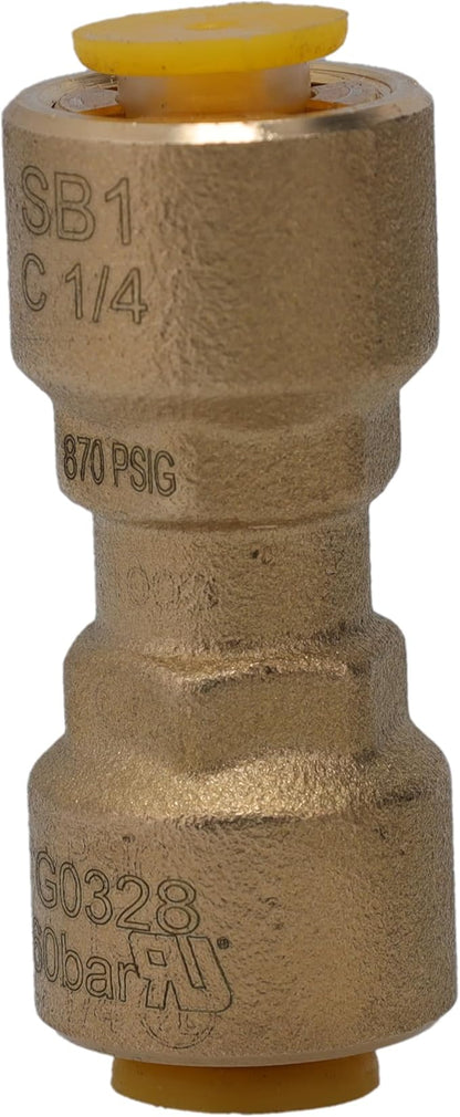 Supplying Demand SB1 1/4 Inch Quick Connect HVAC Brass Coupler Fitting