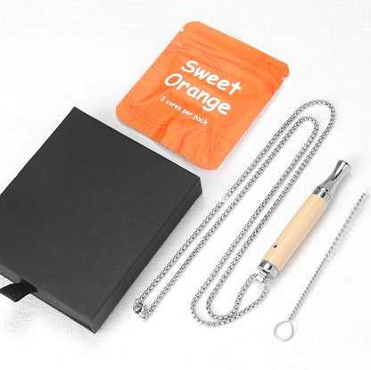 ASTOFLI Adult Quit Smoking Breathing Necklace: Adjustable Air Inhaler Stop Smoking Aids Fidget for Stress Anxiety Relief Smokless Inhaler - Air Outlet Breathing Necklace to Quit Smoking and Vape