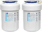 GE MWF™ Refrigerator Water Filter, Genuine Replacement Filter, Certified to Reduce Lead, Microplastics, PFOA/PFOS, and 50+ Other Impurities, Compatible with GE Appliances Brands, Pack of 2