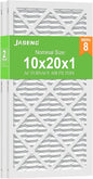 Furnace Filters 10x20x1 MERV 8, MPR 600, Air Filter (2 Pack) for HVAC, AC Furnace - Actual Size: 9.75"x19.75"x0.75"