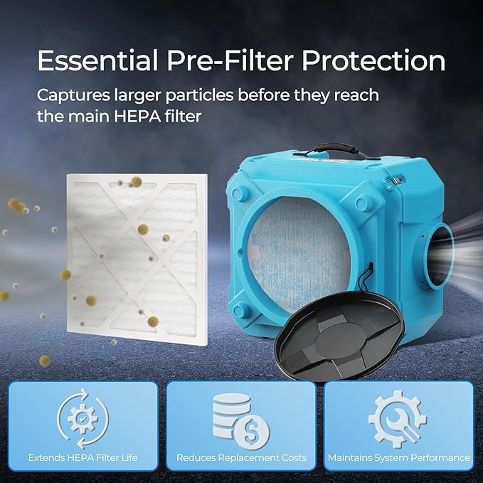 Vilaso 10 Pack MERV 10 Replacement Pre-Filter Compatible with AlorAir CleanShield HEPA 550 & Abestorm HEPA 550 Air Scrubber, 13.7" x 14.8" x 0.8", Extends HEPA Filter Life