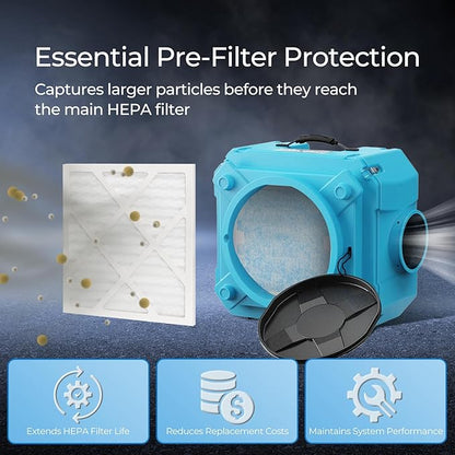 Vilaso 10 Pack MERV 10 Replacement Pre-Filter Compatible with AlorAir CleanShield HEPA 550 & Abestorm HEPA 550 Air Scrubber, 13.7" x 14.8" x 0.8", Extends HEPA Filter Life