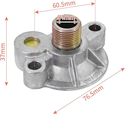 KIPA Oil Filter Adapter Replace for Small Block Chevy V8 Engines SBC BBC Spin On Bypass 305 307 327 350 400 396 402 427 454# 3952301