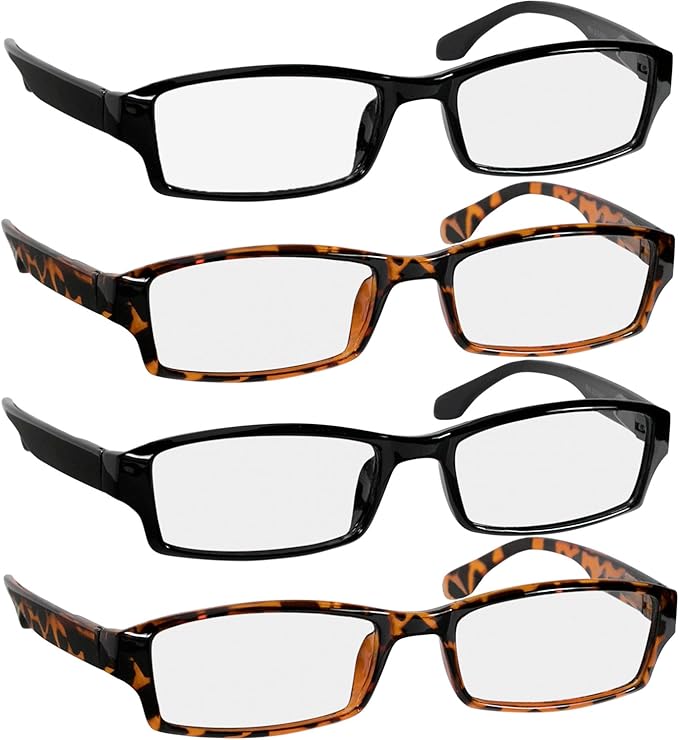 TruVision Readers Reading Glasses, Comfort Spring Hinges for Men and Women, 9501HP