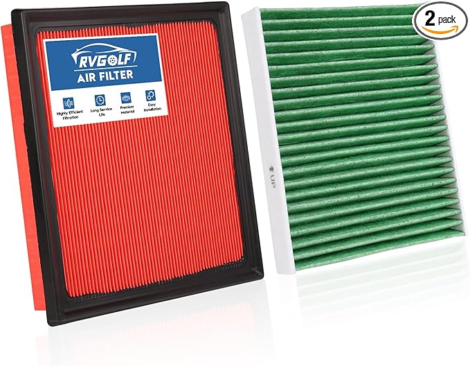 Engine+Cabin Air Filters Fit for Ascent 19-25 26, Crosstrek 18-23, Impreza 17-23, Legacy 20-25 26, Outback 20-25 Engine Air Filter Replacement AC Air Filter Accessories# 72880FL00A 16546AA16A