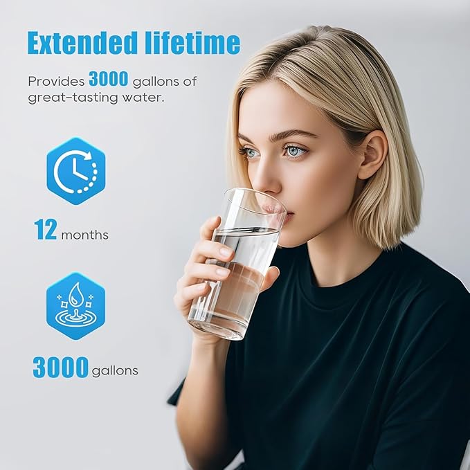 Water Filter 51300, Compatible with Bottle Stations Filter 51300 ERF750 EWF3000 (No Chip 4-Pack)