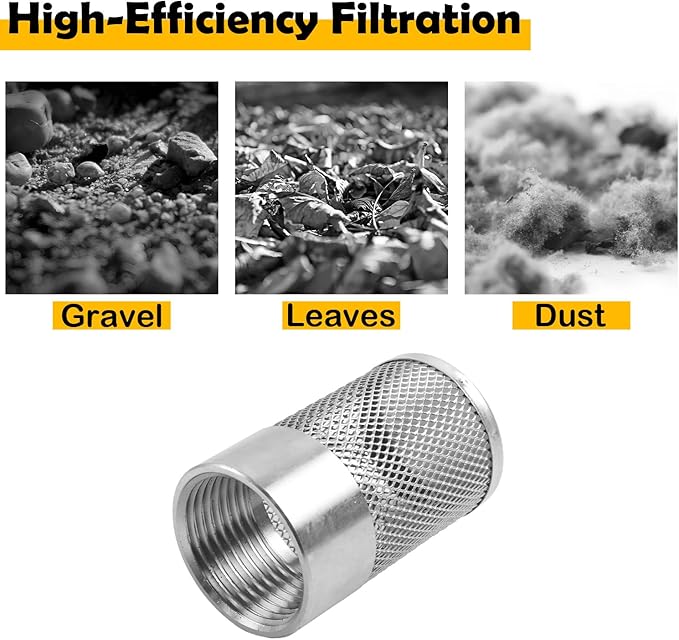 Dia Hose Inlet Suction Strainer Filter, Stainless Steel Water Pump Filter for Garden Irrigation, High Pressure Water Pump, Sprayer & Plumbing Systems (36mm)