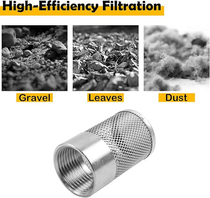 Dia Hose Inlet Suction Strainer Filter, Stainless Steel Water Pump Filter for Garden Irrigation, High Pressure Water Pump, Sprayer & Plumbing Systems (36mm)