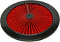 Air Cleaner Lid | 14 in Round Flow-Thru | Red Filtered Top | Steel Black Finish | High Flow Air Intake | Each