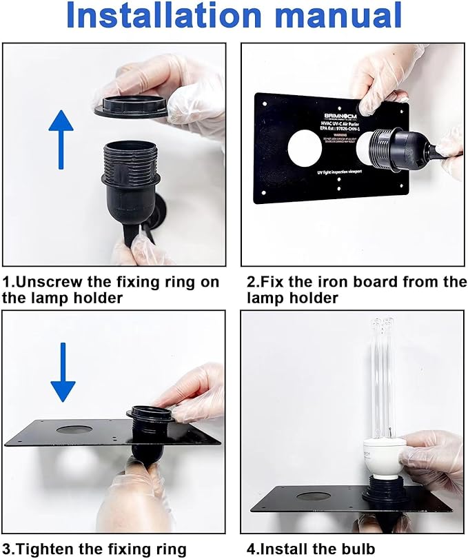 50 Watts Duct Disinfection Uv Light for Hvac, Uv Light for ac system, Ac Filter UV-C Lamp, uv lamp for furnace