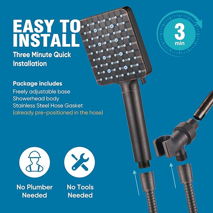 Cobbe Filtered Shower Head with Handheld, High Pressure 6 Spray Mode Showerhead with Filters, Water Softener Filters for Hard Water - Remove Chlorine - Reduces Dry Itchy Skin, Oil Rubbed Bronze