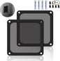 Dust Filter PC 120mm for Computer Cooler/PSU/Routers Nylon 80 Mesh, Magnetic Frame PC Fan Dust Mesh Cooler Filter Dustproof Computer Fan Grills (Nylon, 120 * 120mm, 2pcs, Black)
