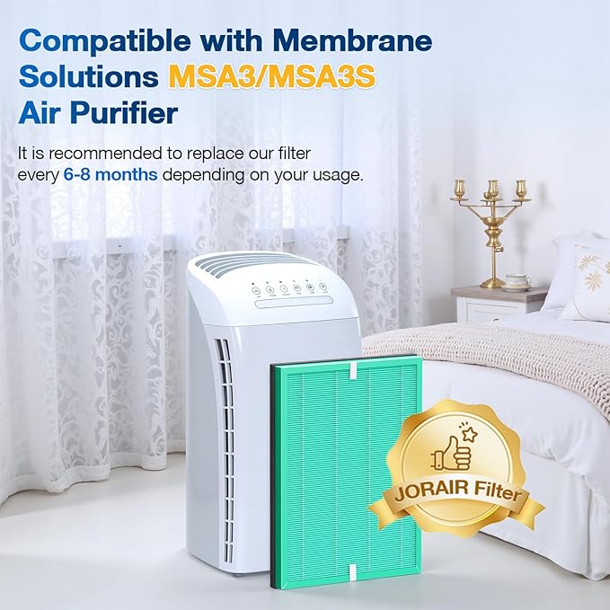 MSA3/MSA3S Pet Odor Replacement Filter Compatible with Membrane Solutions MSA3 and MSA3S Device, 4-Stage HEPA, 2 Pack