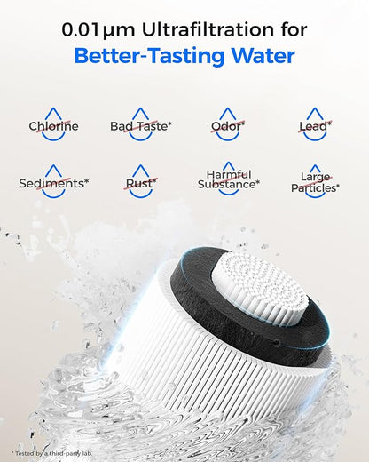 Waterdrop 10UAW-UF 0.01 μm Ultra Filtration Under Sink Water Filter System, 1 Year, Reduces Lead, Chlorine, Bad Taste & Odor, Direct Connect to Kitchen Faucet, USA Tech