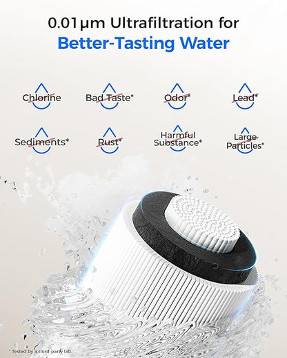 Waterdrop 15UA-UF 0.01 μm Ultra Filtration Under Sink Water Filter System, 2 Years, Reduces Lead, Chlorine, Bad Taste & Odor, Direct Connect to Kitchen Faucet, USA Tech