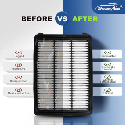 Engine & Cabin Air Filter for Hyundai Tucson 2016-2021, Kia Sportage 2017-2022 Air filter for Car Replacement 97133-D1000 CA12065 Automotive Accessories-2 Pack