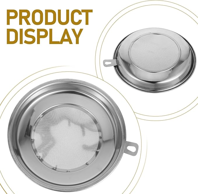 Homoyoyo Stainless Steel 304 Fine Mesh Food Strainer 20cm Cooking Oil Filter for Kitchen Oil and Tea Residue Filtration, Single Piece Sturdy Tea Waste Sieve for Home Cooking