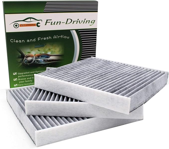 FUN-DRIVING 3 Pack FD182 Cabin air filter for Civic,CR-V,CR-Z,Fit,HR-V,Insight,Replace CF11182,CP182,80292-TF0-G01