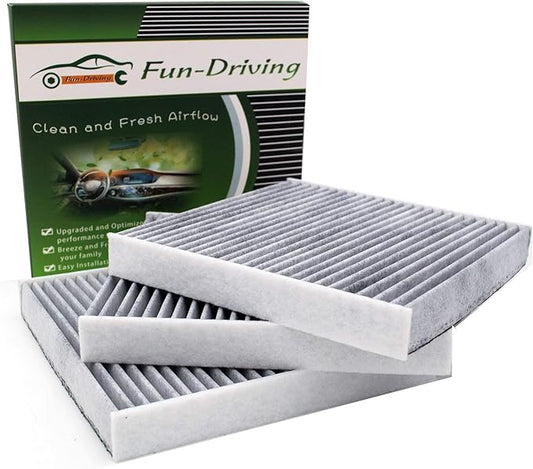 FUN-DRIVING 3 Pack FD182 Cabin air filter for Civic,CR-V,CR-Z,Fit,HR-V,Insight,Replace CF11182,CP182,80292-TF0-G01