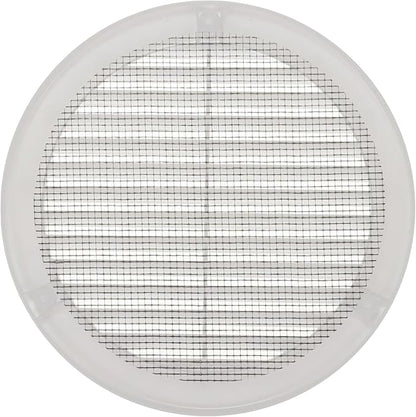 Vent Systems 6" Inch (Opening Dimensions) - Pack of 100 - White Soffit Vent Cover - Plastic Round Air Vent Grille - Built-in Mesh Screen - HVAC Register Louver for Bathroom, Home, Kitchen